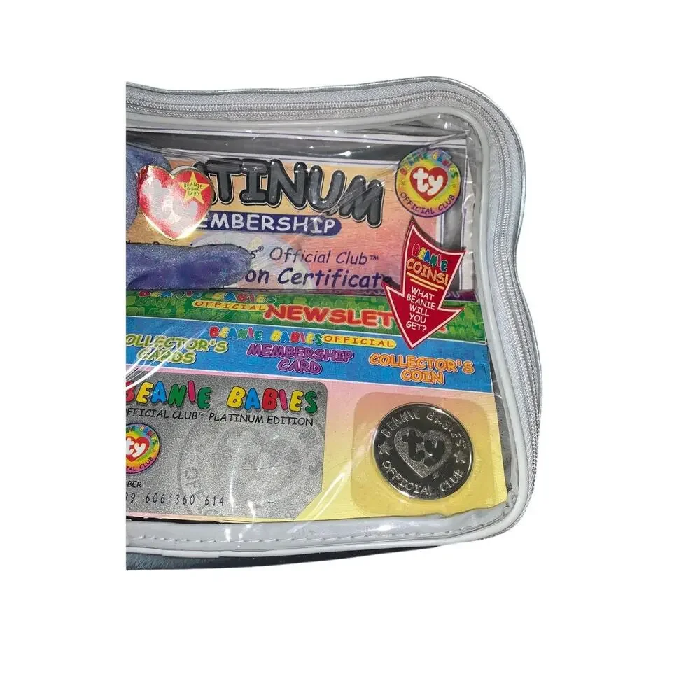 Beanie babies offical club membership bear coin collectors cards